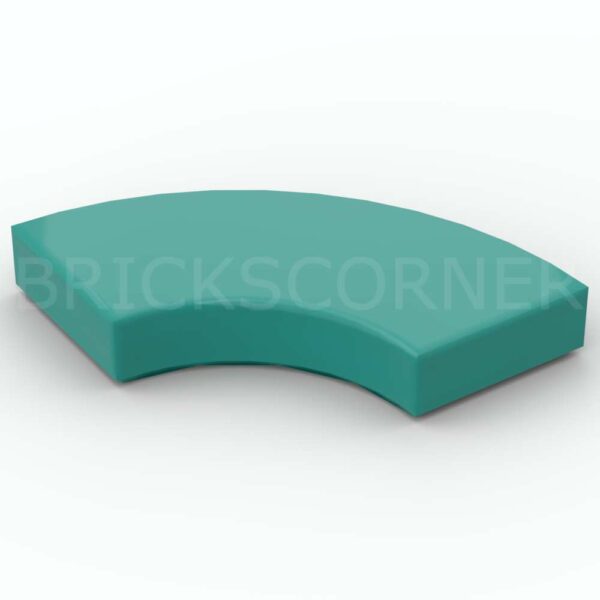 LEGO® Tuile Ronde 2 x 2 1/4 de cercle "Macaroni" 27925 - Turquoise Foncé