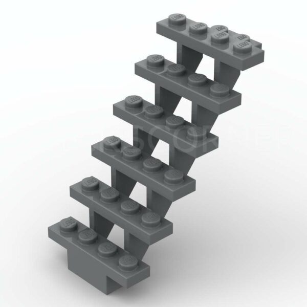 LEGO® Escalier 7 x 4 x 6 - 30134 - Dark Stone Gray