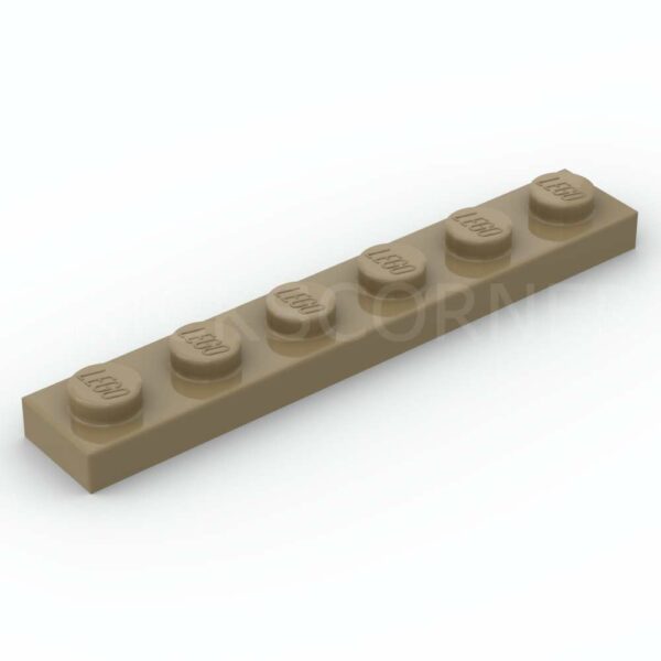 LEGO® Plaque 1 x 6 - 3666 - Beige Foncé