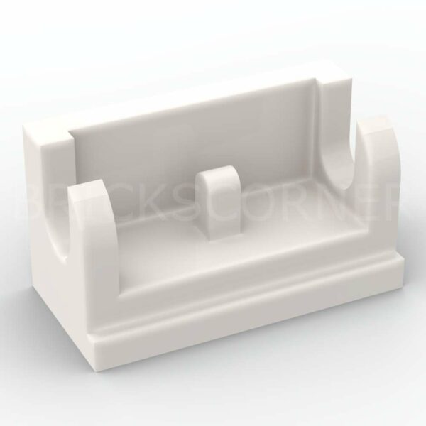 LEGO® Charnière Brique 1 x 2 Base / Partie Inférieure - 3937 - Blanc