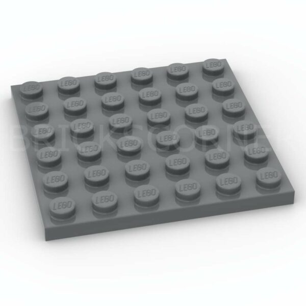 LEGO® Plaque 6 x 6 - 3958 - Dark Stone Gray