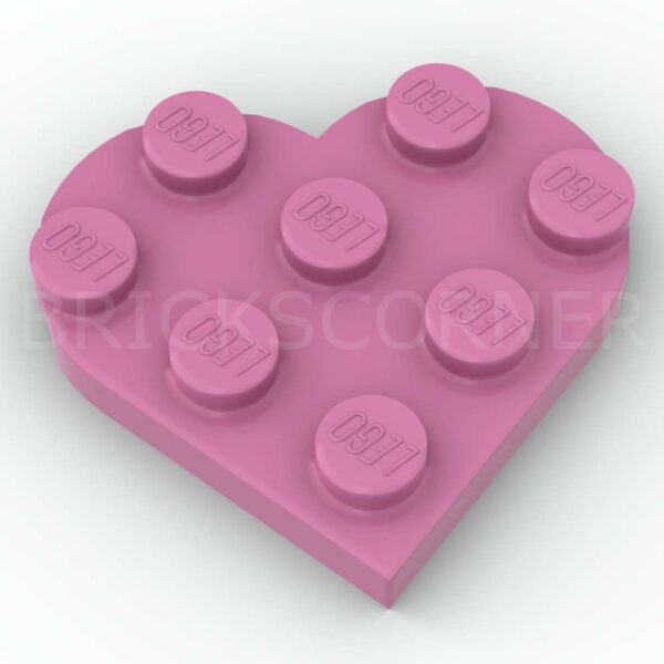 LEGO® Plaque Ronde 3 x 3 Coeur - 39613 - Rose Foncé