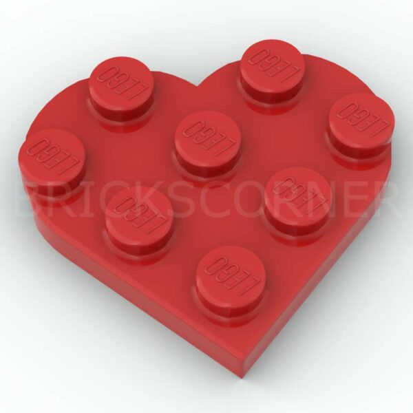 LEGO® Plaque Ronde 3 x 3 Coeur - 39613 - Rouge