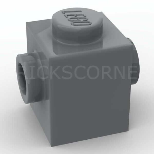 LEGO® Brique Modifiée 1 x 1 avec Tenon sur 2 Faces Opposées - 47905 - Dark Stone Gray