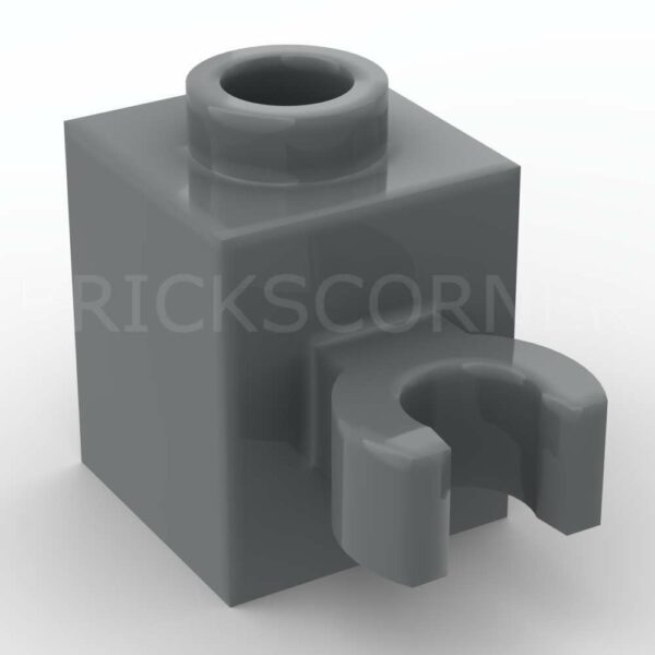 LEGO® Brique Modifiée 1 x 1 avec Clip Vertical - 60475b - Dark Stone Gray