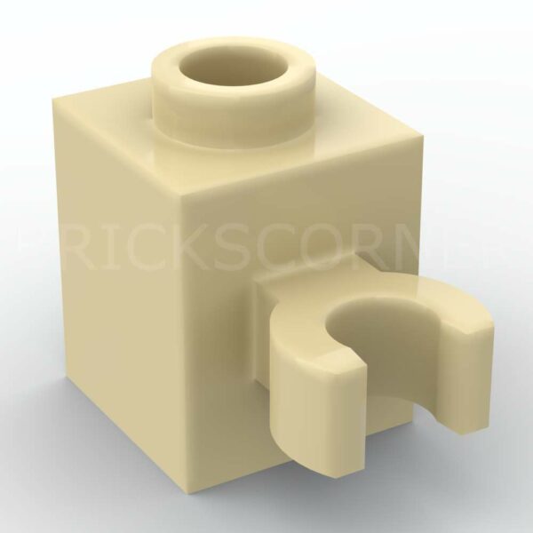 LEGO® Brique Modifiée 1 x 1 avec Clip Vertical - 60475b - Beige