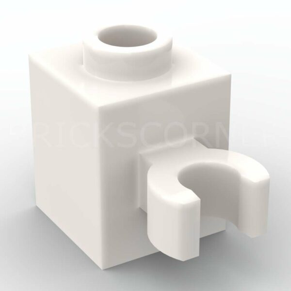 LEGO® Brique Modifiée 1 x 1 avec Clip Vertical - 60475b - Blanc