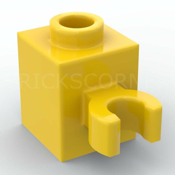 LEGO® Brique Modifiée 1 x 1 avec Clip Vertical - 60475b - Jaune