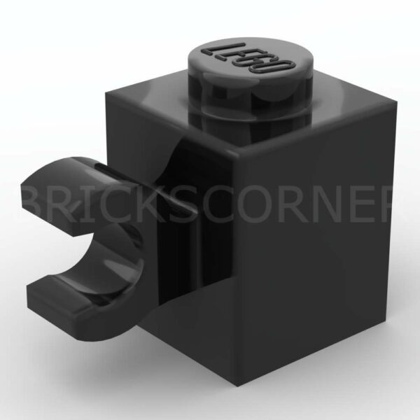 LEGO® Brique Modifiée 1 x 1 avec Clip Horizontal - 60476 - Noir