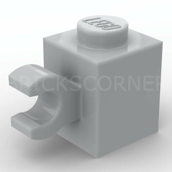 LEGO® Brique Modifiée 1 x 1 avec Clip Horizontal - 60476 - Medium Stone Gray
