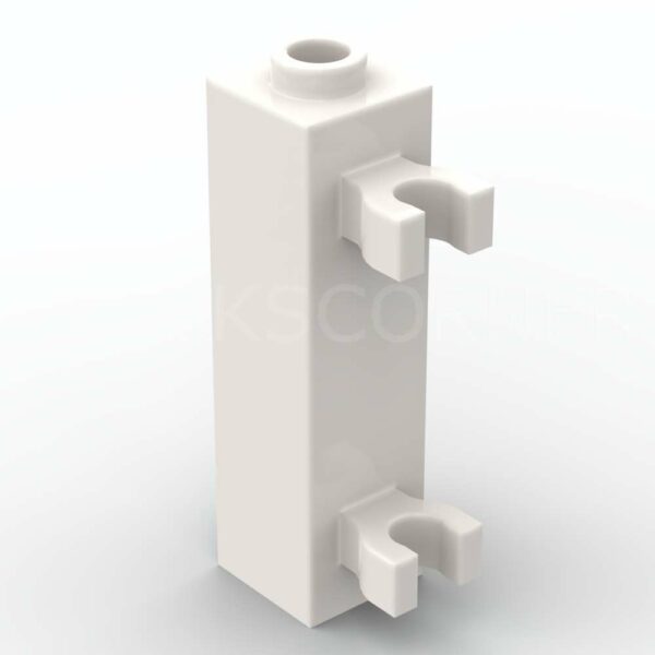 LEGO® Brique Modifiée 1 x 1 x 3 avec 2 Clips Verticaux - 60583b - 60583b - Blanc