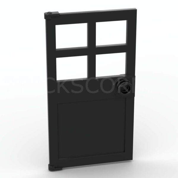 LEGO® Porte 1 x 4 x 6 avec 4 Fenêtres et Tenon - 60623 - Noir