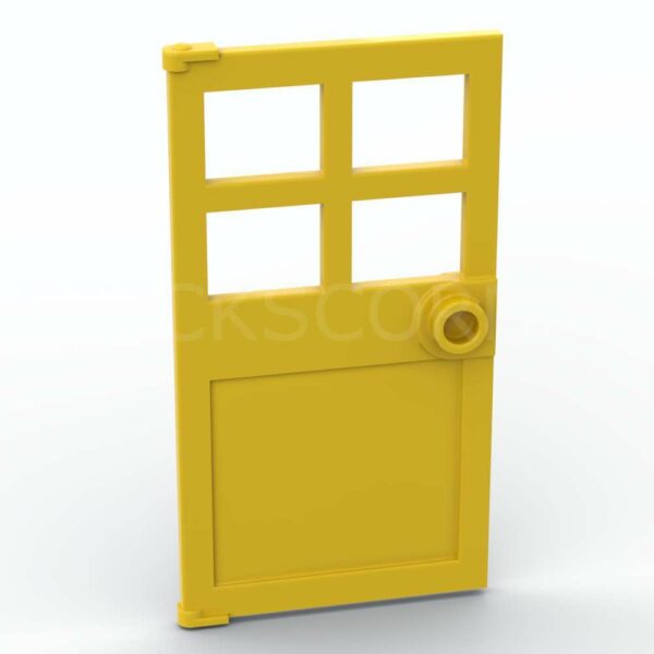 LEGO® Porte 1 x 4 x 6 avec 4 Fenêtres et Tenon - 60623 - Jaune