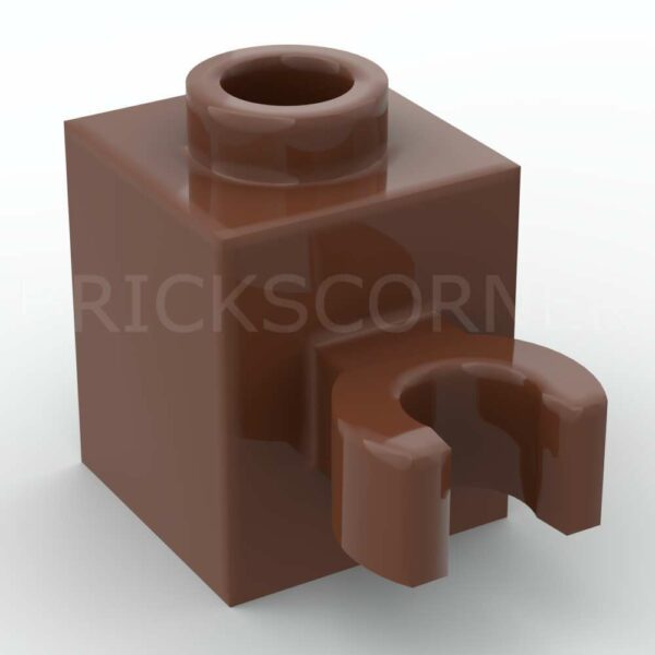 LEGO® Brique Modifiée 1 x 1 avec Clip Vertical - 60475b - Brun