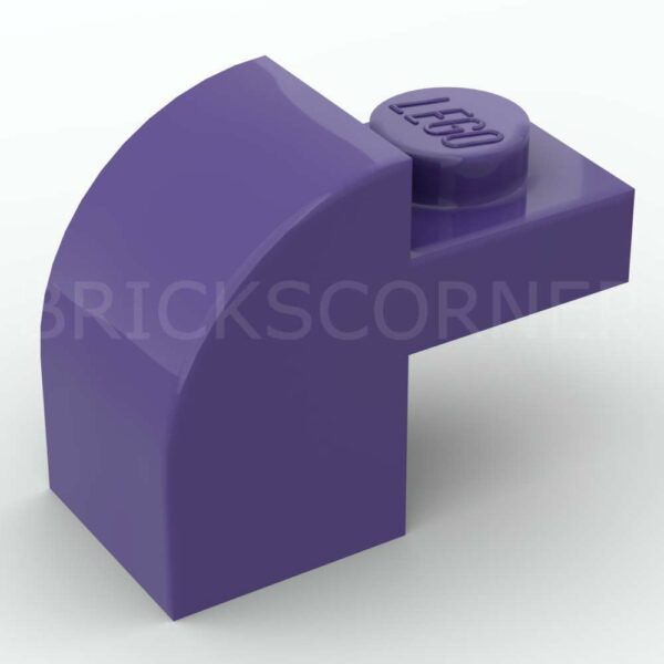 LEGO® Pente Arrondie avec un Tenon / Arche 2 x 1 x 1 1/3 - 6091 - Violet Foncé