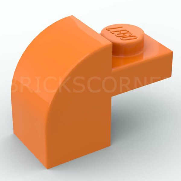 LEGO® Pente Arrondie avec un Tenon / Arche 2 x 1 x 1 1/3 - 6091 - Orange