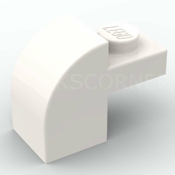 LEGO® Pente Arrondie avec un Tenon / Arche 2 x 1 x 1 1/3 - 6091 - Blanc