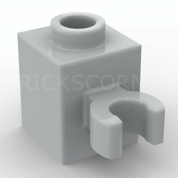 LEGO® Brique Modifiée 1 x 1 avec Clip Vertical - 60475b - Medium Stone Gray