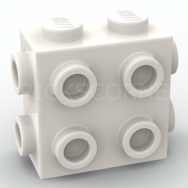 LEGO® Brique Modifiée 1 x 2 x 1 2/3 Tenons sur 3 Faces - 67329 - Blanc