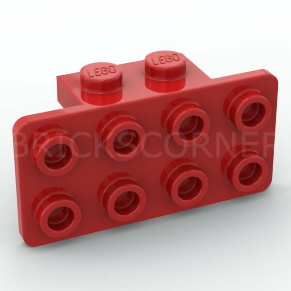 LEGO® Support Perpendiculaire / Bracket 1 x 2 - 2 x 4 - 93274 - Rouge