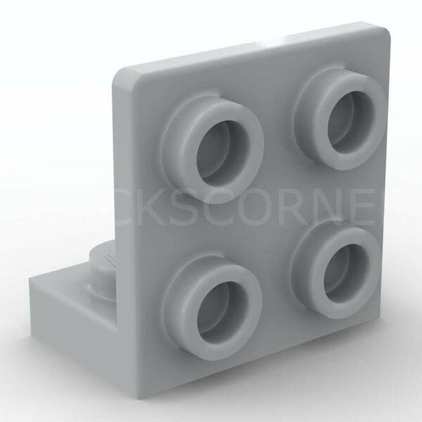 LEGO® Support Perpendiculaire / Bracket 1 x 2 - 2 x 2 Inversé - 99207 - Medium Stone Gray
