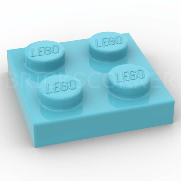LEGO® Plaque 2 x 2 - 3022 - Azur Moyen