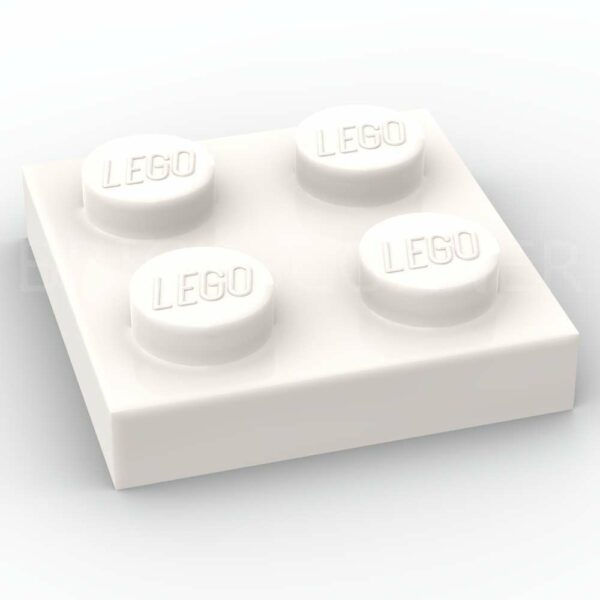 LEGO® Plaque 2 x 2 - 3022 - Blanc