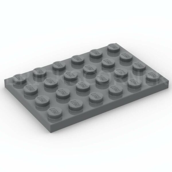 LEGO® Plaque 4 x 6 - 3032 - Dark Stone Gray