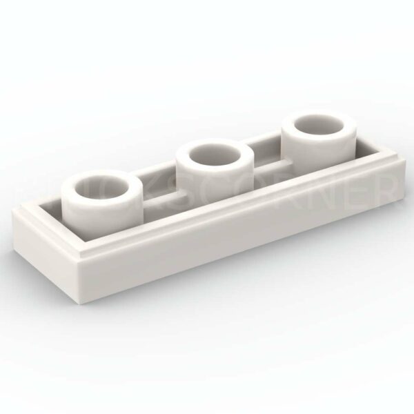 LEGO® Tuile Modifiée 1 x 3 inversée avec Trou au Centre - 35459 - Blanc