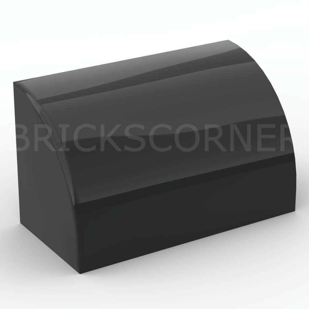 LEGO® Pente Courbe 1 x 2 x 1 - 37352 - Noir