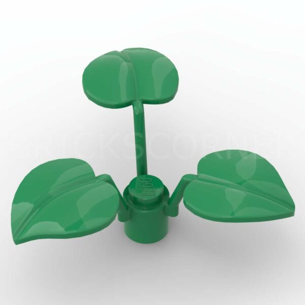LEGO® Plante 1 x 1 x 2/3 avec 3 Larges Feuilles - 6255 - Vert