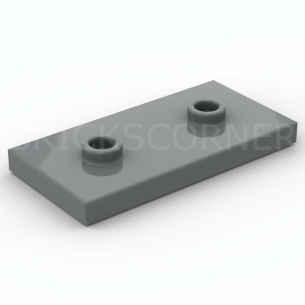 LEGO® Plaque Modifiée 2 x 4 avec 2 Tenons "Double Jumper" - 65509 - Dark Stone Gray
