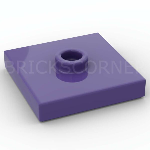 LEGO® Plaque Modifiée 2 x 2 "Jumper" avec Tenon au Centre - 87580 - Violet Foncé