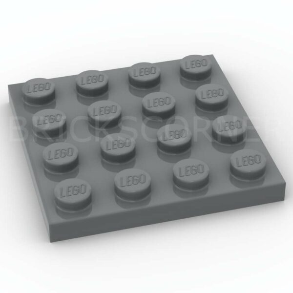 LEGO® Plaque 4 x 4 - 3031 - Dark Stone Gray