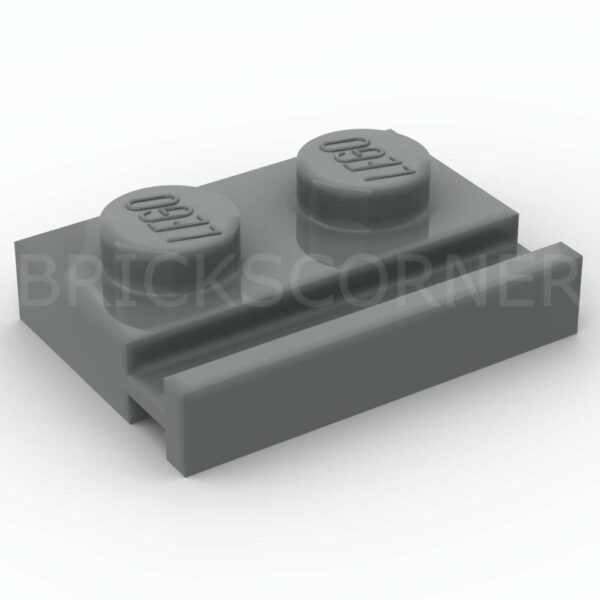 LEGO® Plaque Modifiée 1 x 2 avec Rail / Glissière - 32028 - Dark Stone Gray