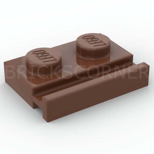 LEGO® Plaque Modifiée 1 x 2 avec Rail / Glissière - 32028 - Brun