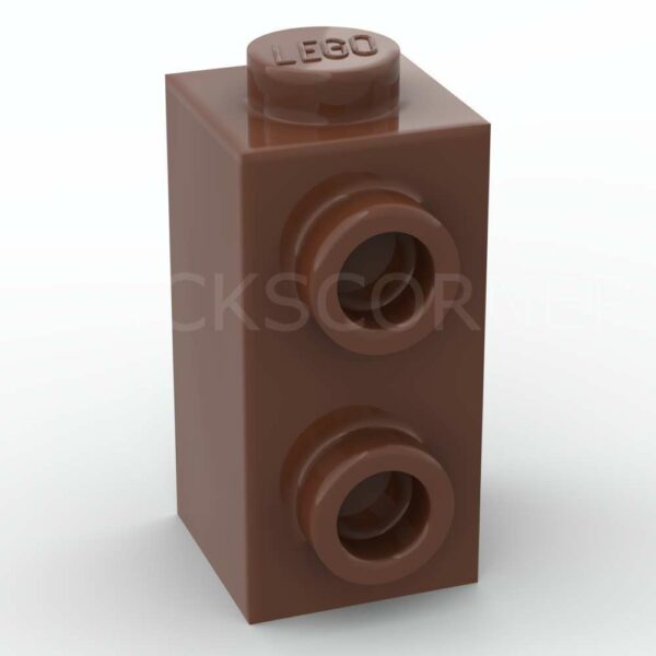 LEGO® Brique Modifiée 1 x 1 x 1 2/3 avec Tenons sur la Face Avant - 32952 - Brun