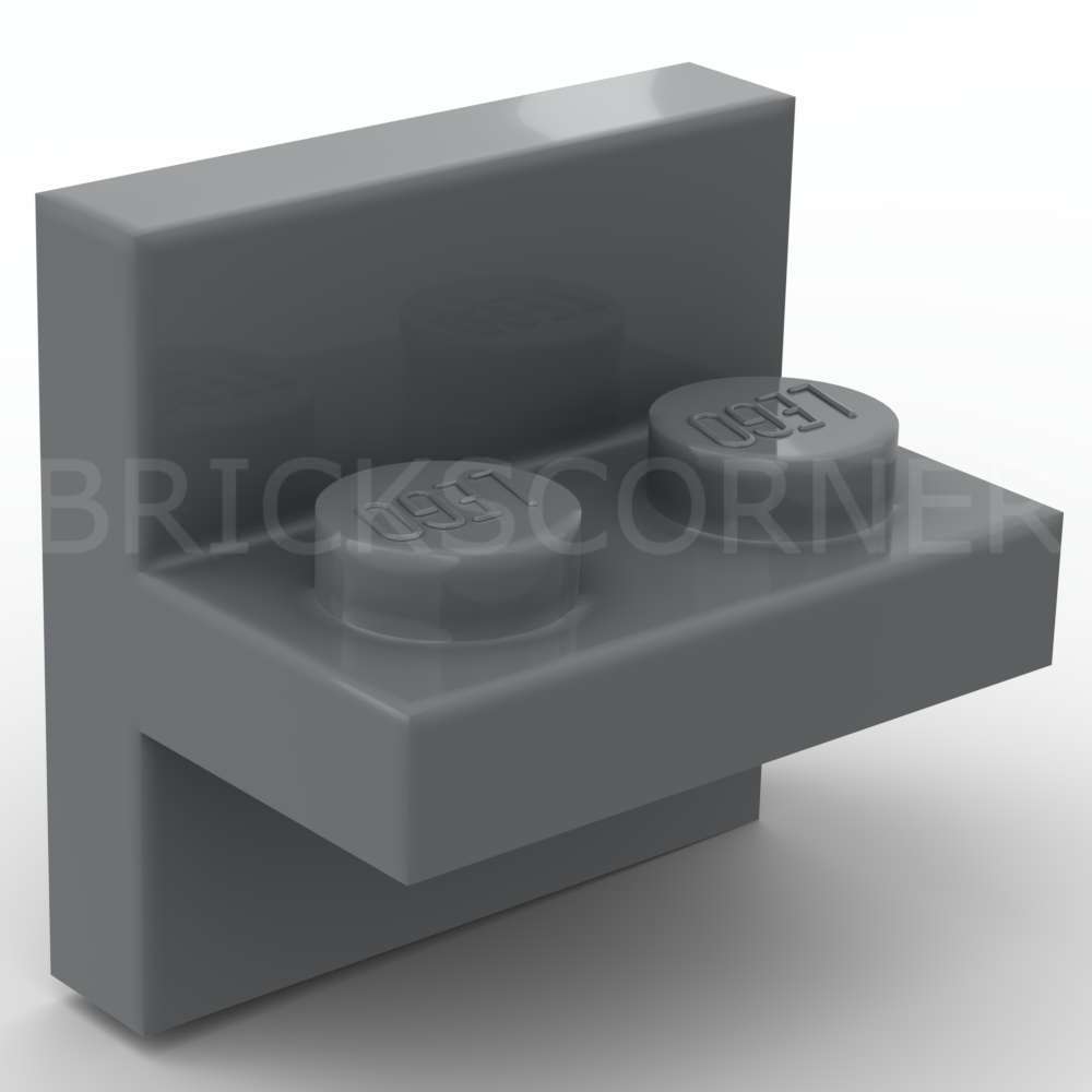 LEGO® Support Perpendiculaire / Bracket 2 x 2 - 1 x 2 Centré - 41682 - Dark Stone Gray