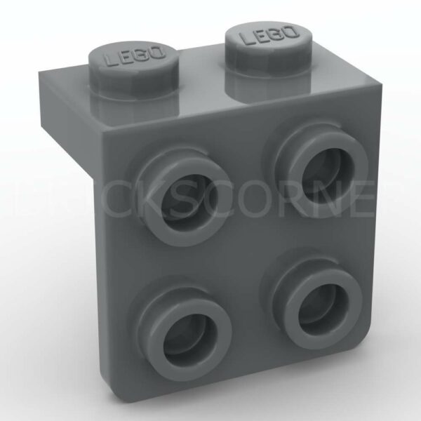 LEGO® Support Perpendiculaire / Bracket 1 x 2 - 2 x 2 - 44728 - Dark Stone Gray