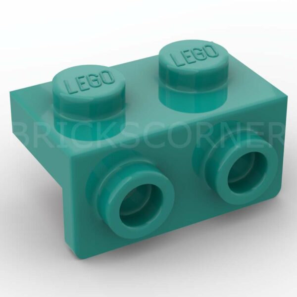 LEGO® Support Perpendiculaire / Bracket 1 x 2 - 1 x 2 - 99781 - Turquoise Foncé