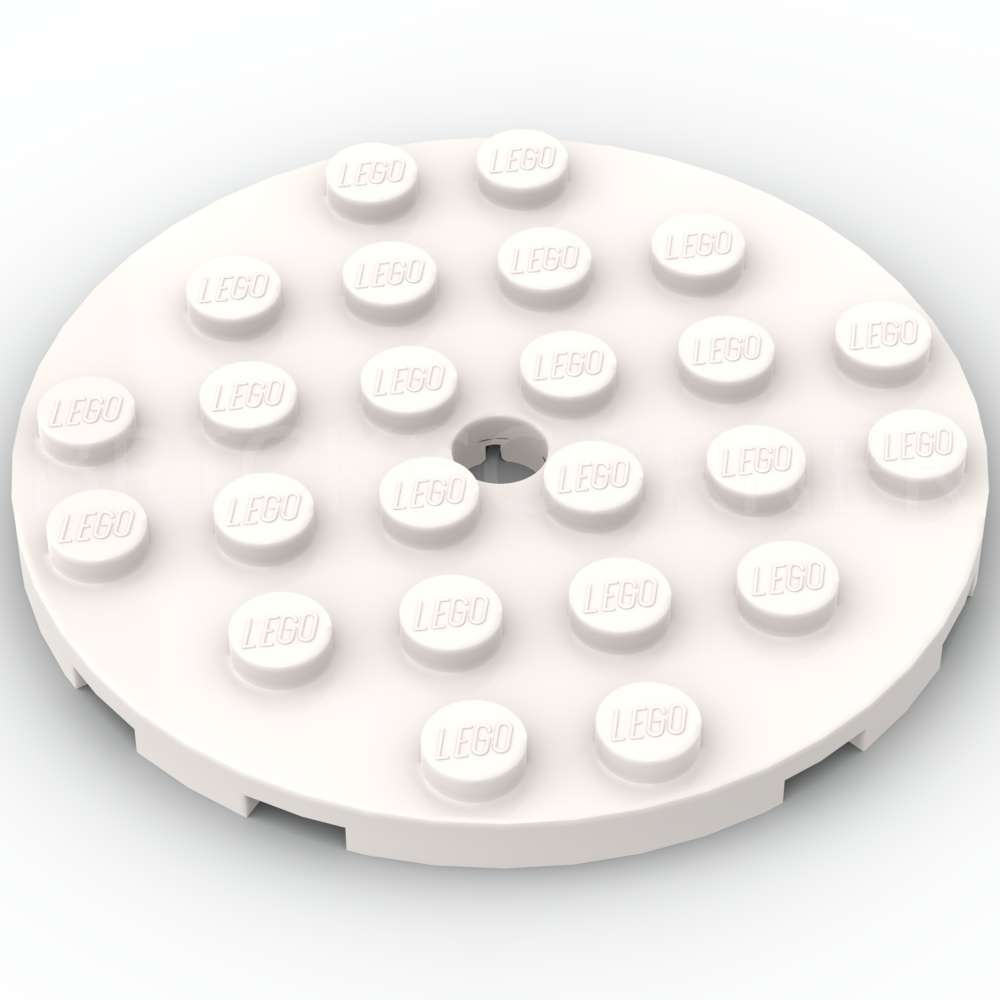 LEGO® Plaque Ronde 6 x 6 avec Trou - 11213 - Blanc