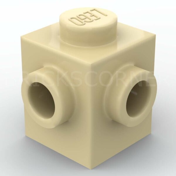 LEGO® Brique Modifiée 1 x 1 tenons sur 2 côtés Adjacents - 26604 - Beige