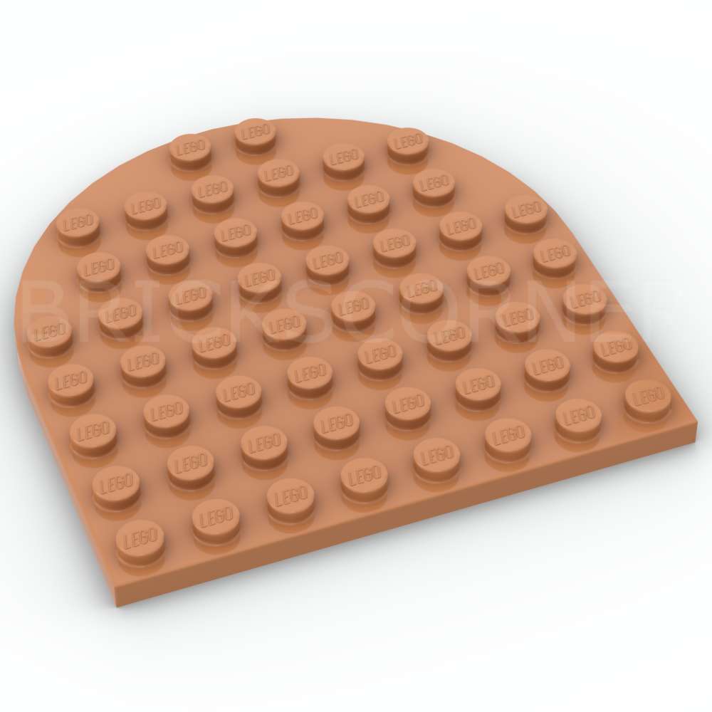 LEGO® Plaque Ronde 8 x 8 Arrondie sur un Côté - 41948 - Nougat Moyen