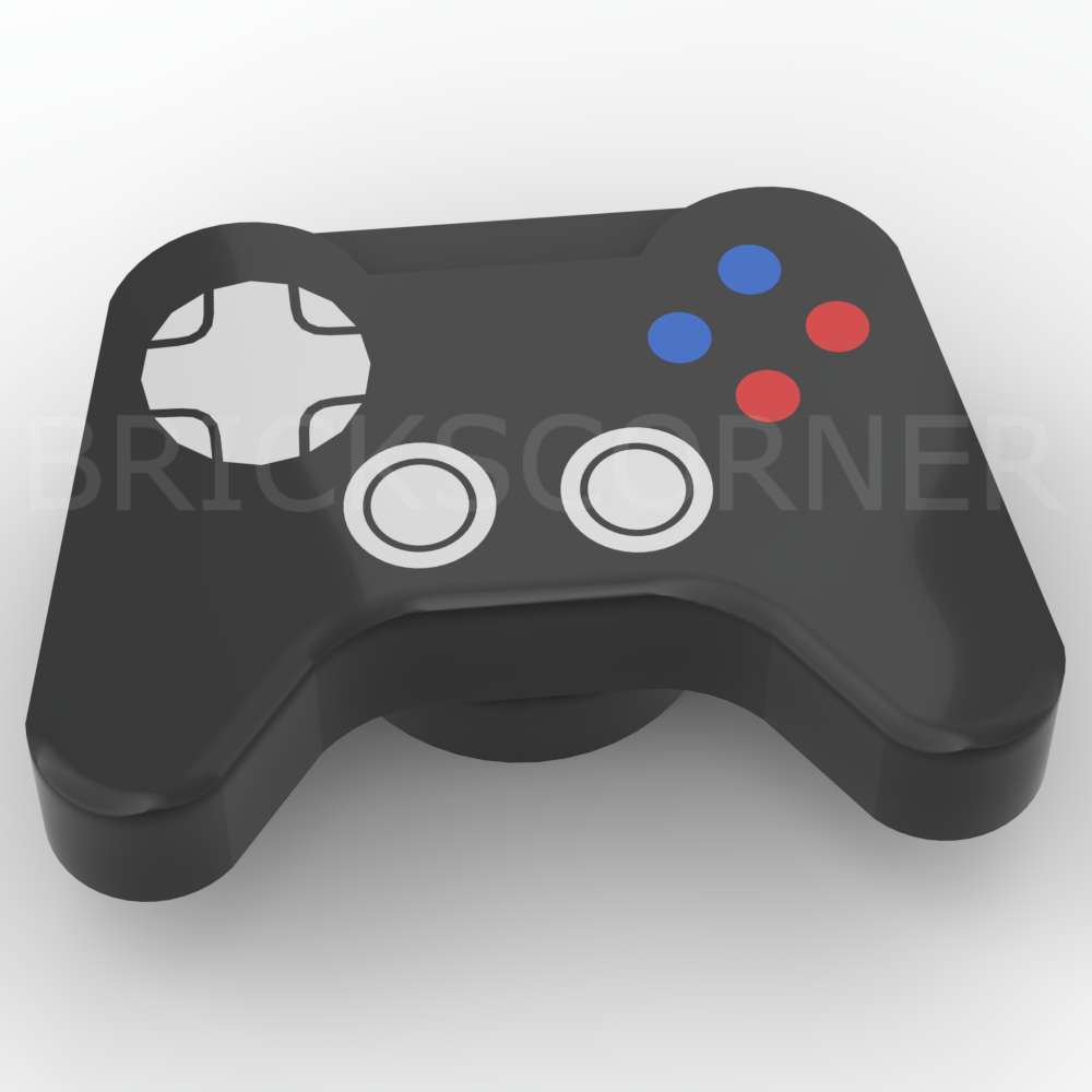 LEGO® Minifigure Accessoire Décoré Manette de Console de Jeux Vidéos - 53118pb01 - Noir