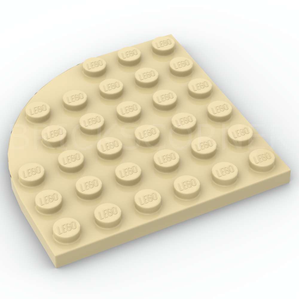 LEGO® Plaque Ronde 6 x 6 Coin Arrondi - 6003 - Beige