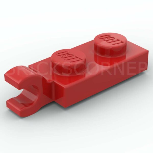 LEGO® Plaque Modifiée 1 x 2 avec Clip Horizontal - 63868 - Rouge