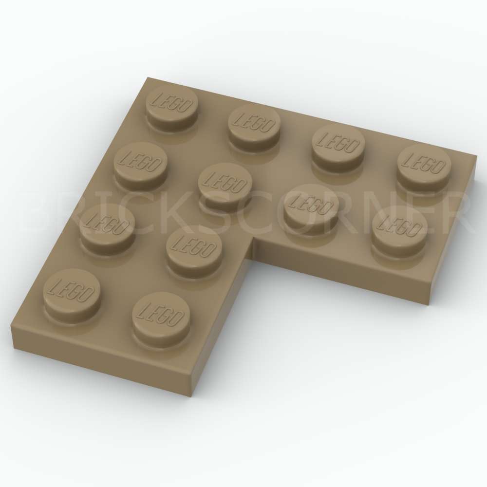 LEGO® Plaque 4 x 4 Angle / Coin - 2639 - Beige Foncé