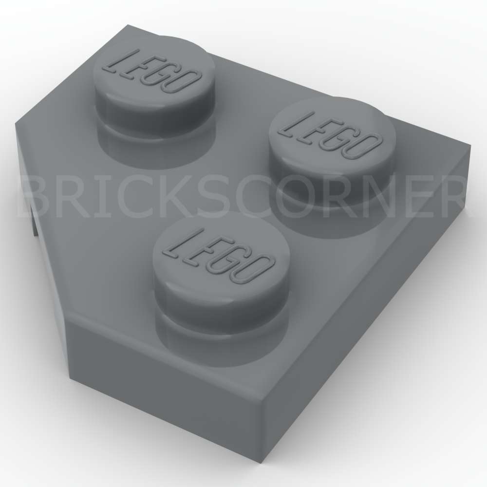 LEGO® Plaque Angulaire 2 x 2 Coin Coupé - 26601 - Dark Stone Gray