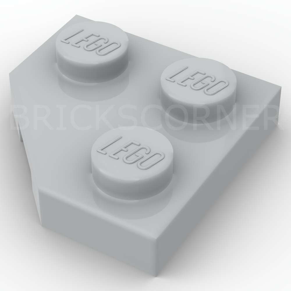 LEGO® Plaque Angulaire 2 x 2 Coin Coupé - 26601 - Medium Stone Gray