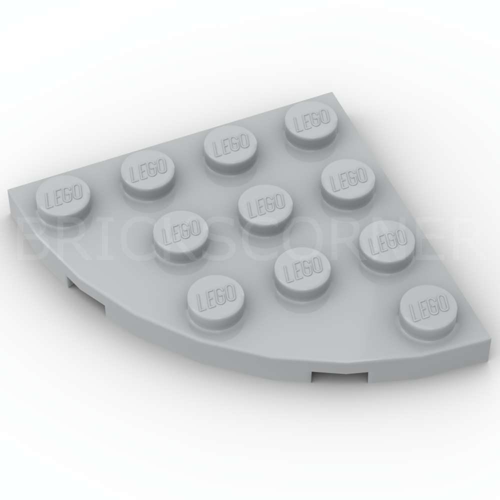LEGO® Plaque 4 x 4 Coin Rond - 30565 - Medium Stone Gray